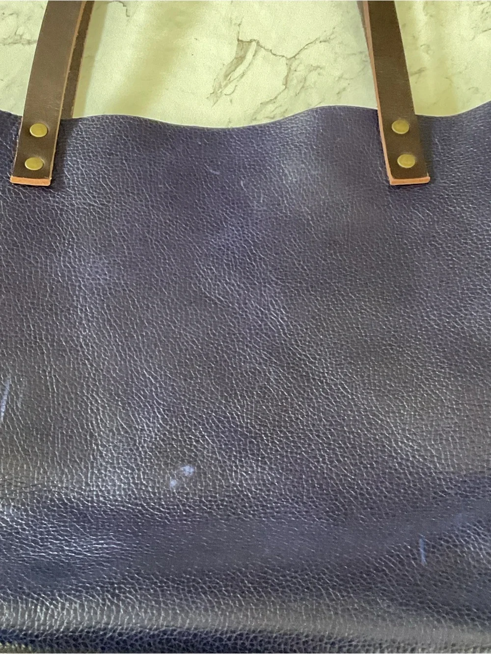 Portland Leather Company medium tote in Cobalt